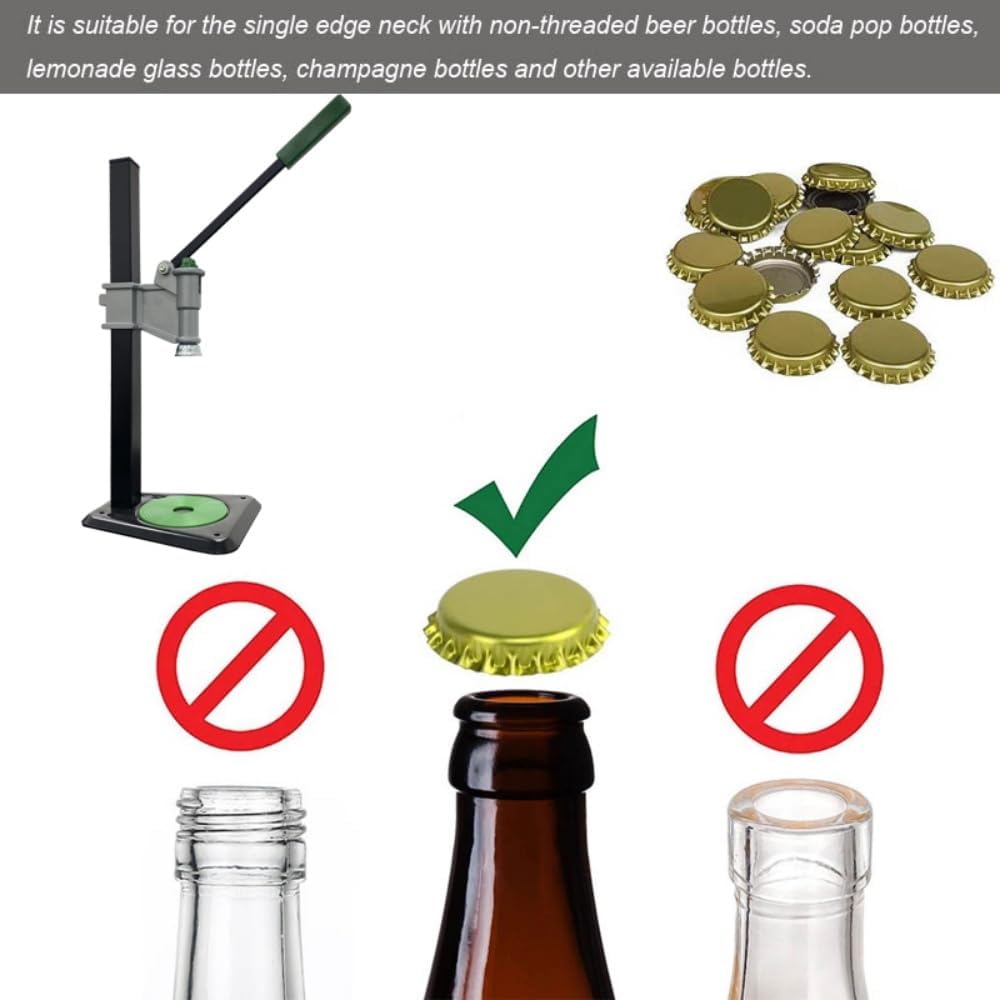 Manual Bottle Capper Tool Machine 26mm and 29mm Crown Capper Beer Corking Machine,Heavy Duty Strong Metal Easy Action