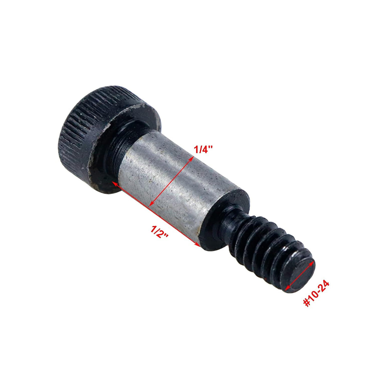6Pcs Alloy Steel Shoulder Bolt 1/4" Shoulder Dia,1/2" Shoulder Length,10-24 UNC Thread