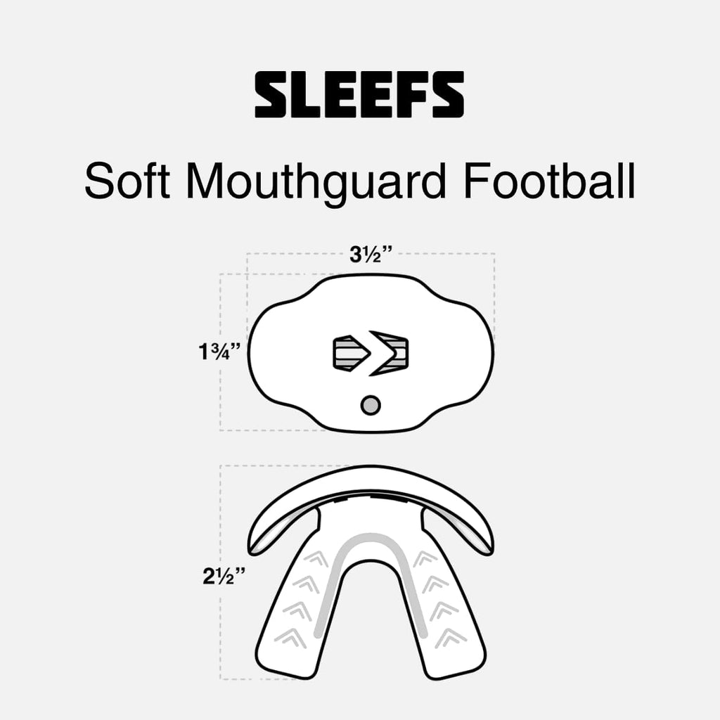 Football Mouth Guard - Youth Mouthguard with Strap - Lip/Teeth Protector Mouthpiece - No Boil - for Youth/Adults