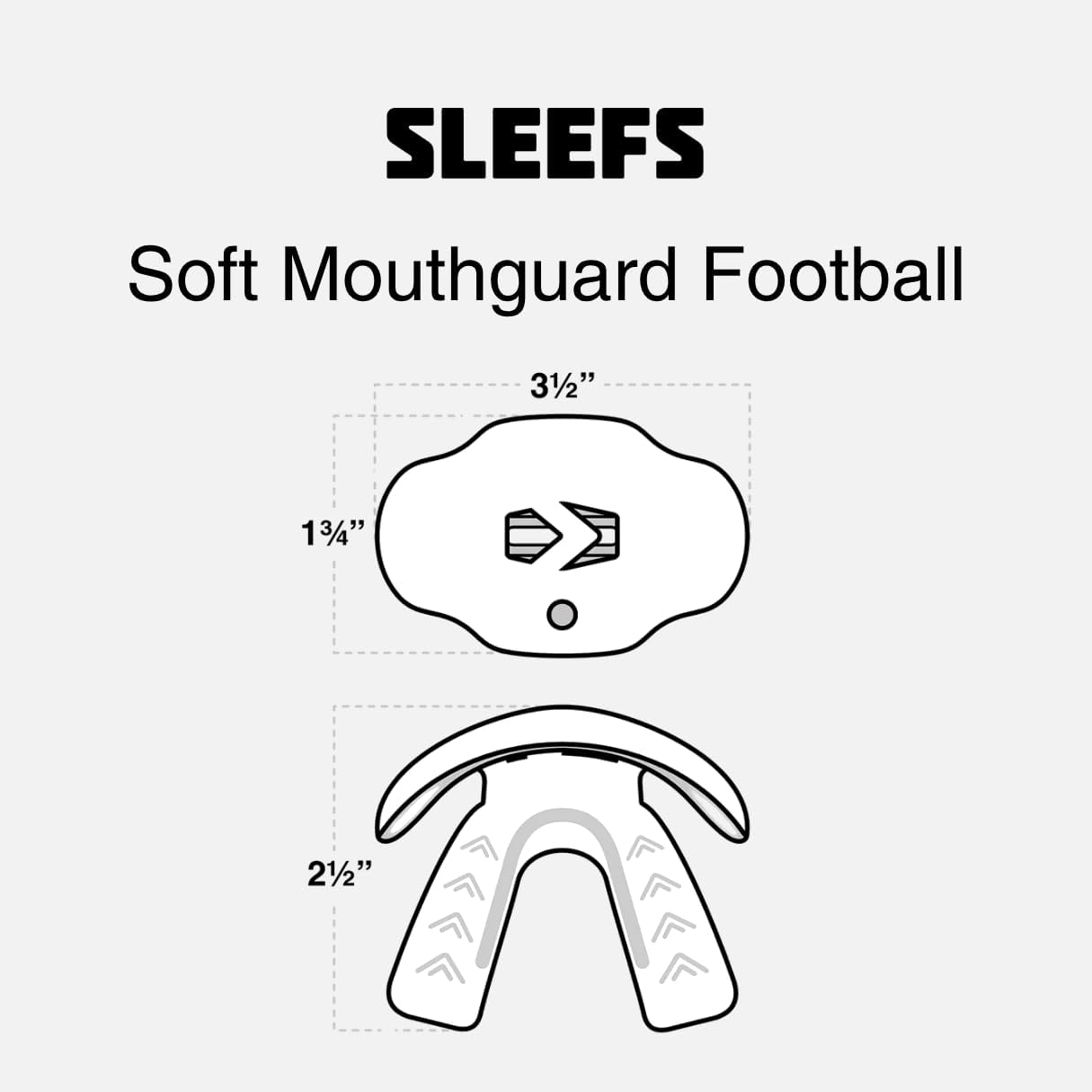 Football Mouth Guard - Youth Mouthguard with Strap - Lip/Teeth Protector Mouthpiece - No Boil - for Youth/Adults