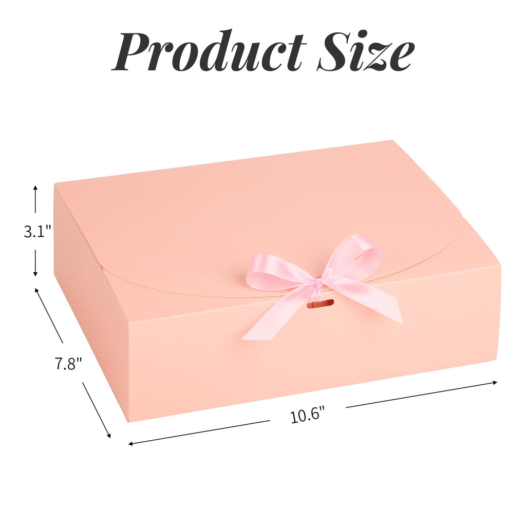 15 Pack 10.6" x 7.8" x 3.1" Pink Gift Boxes with Lids