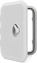 SEAFLO Marine Boat Deck Rectangular Access Hatch - White/Black, Lock and Key/Regular