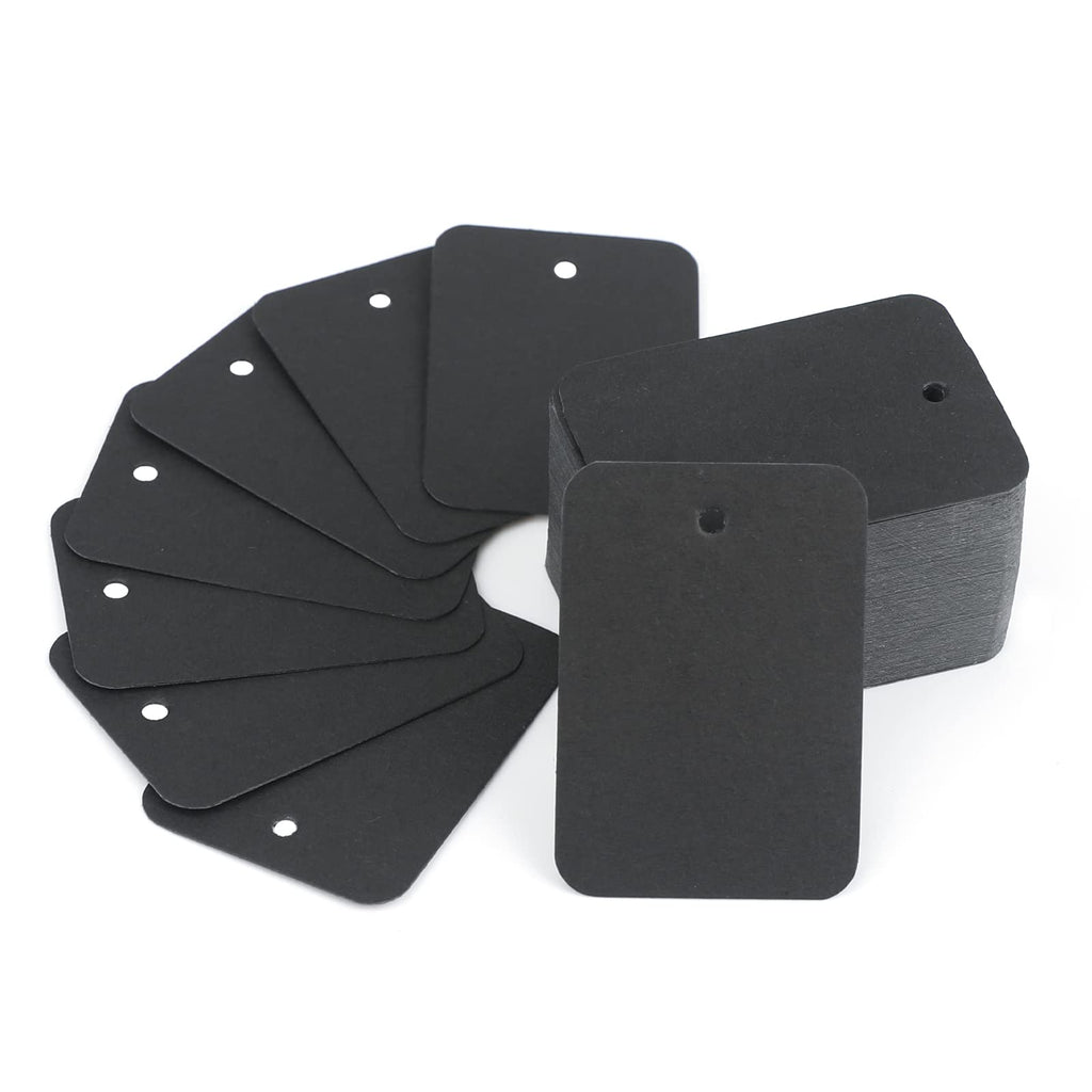 1000 PCS Price Tags, 1.9 X 1.3 in Black Paper Unstrung Labels