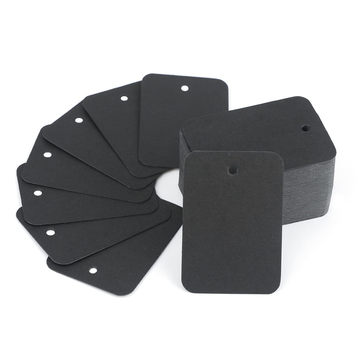 1000 PCS Price Tags, 1.9 X 1.3 in Black Paper Unstrung Labels