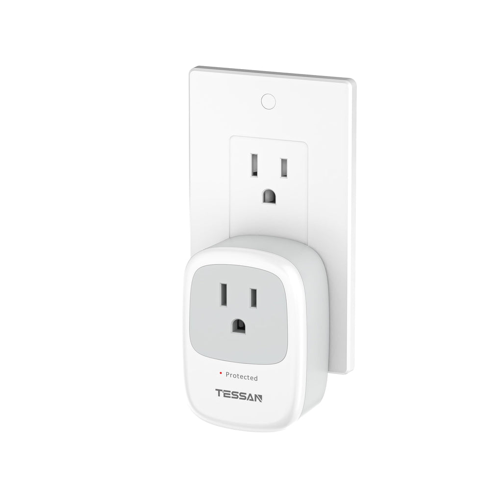 TESSAN Single Outlet Wall Surge Protector with 1050J Surge Protector, Grey