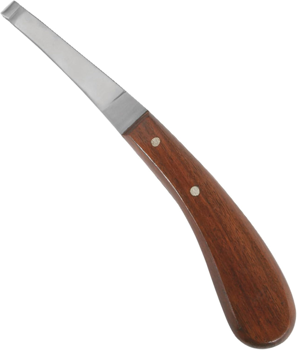 Hoof Knife with Comfortable Wooden Handle - Ergonomic Grip for Horse Farriers and Horse Hoof and Horseshoe Trimming