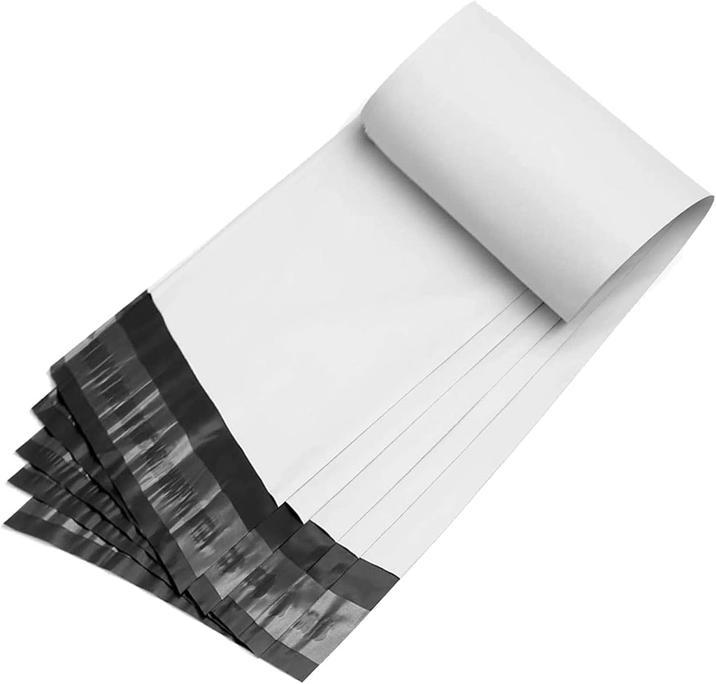 Poly Mailers Long Shipping Bags 6x25 Inch 50 Pack Envelopes Bag for Unique Items Storage Packaging, White Self