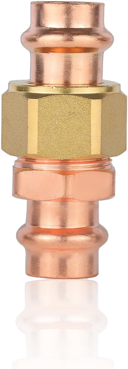 1Pcs EFIELD 3/4-Inch Copper Press Union Coupling(PRESS069-1)