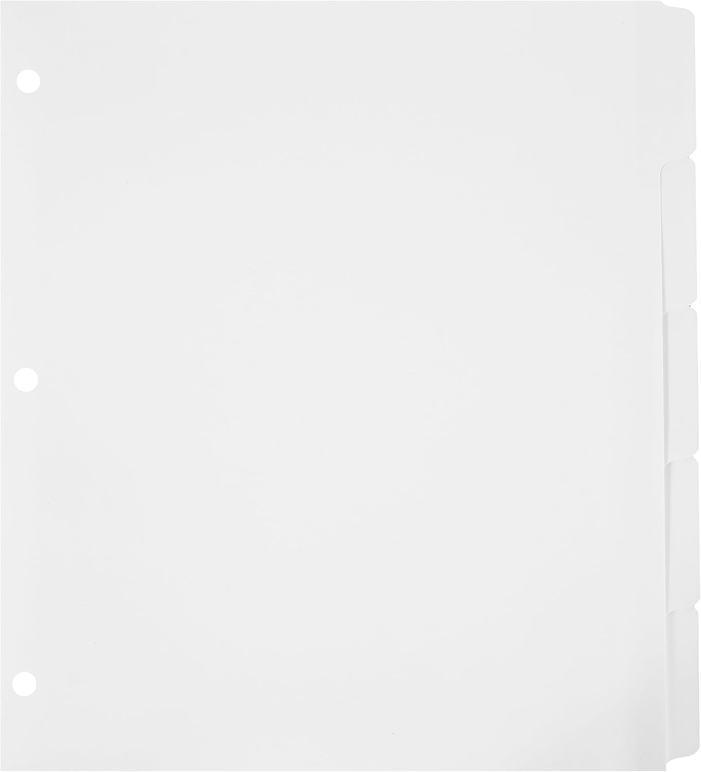 Extra Wide Dividers to Use with Sheet Protectors 9 3/4" Wide - Fits Standard 3 Ring Binders - Made in The USA