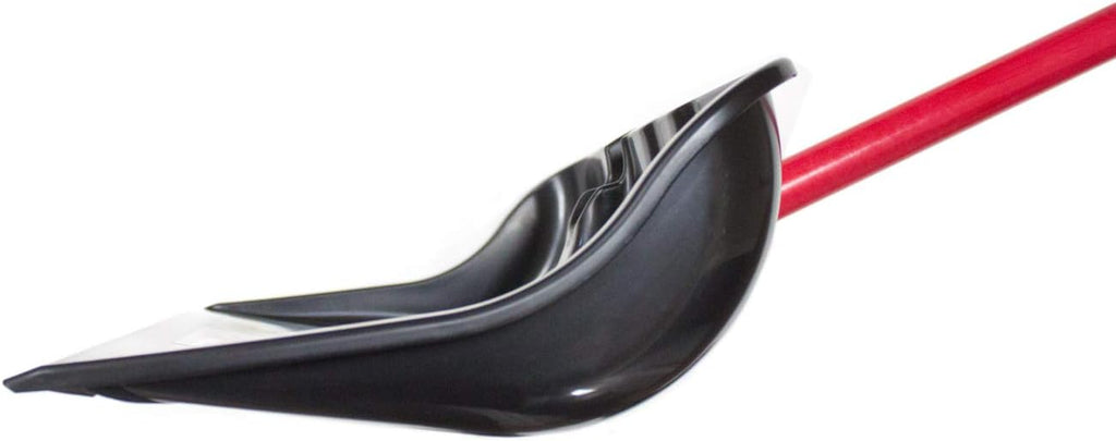 22" Combo Snow Shovel Pusher Fiberglass Handle, Made in USA | Top-grade poly; head 12.75"x22"x4.5"; 56" length;