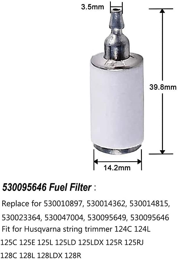 Fuel Line Primer Bulb Filter for Craftsman Husqvarna Stihl Ryobi Engine