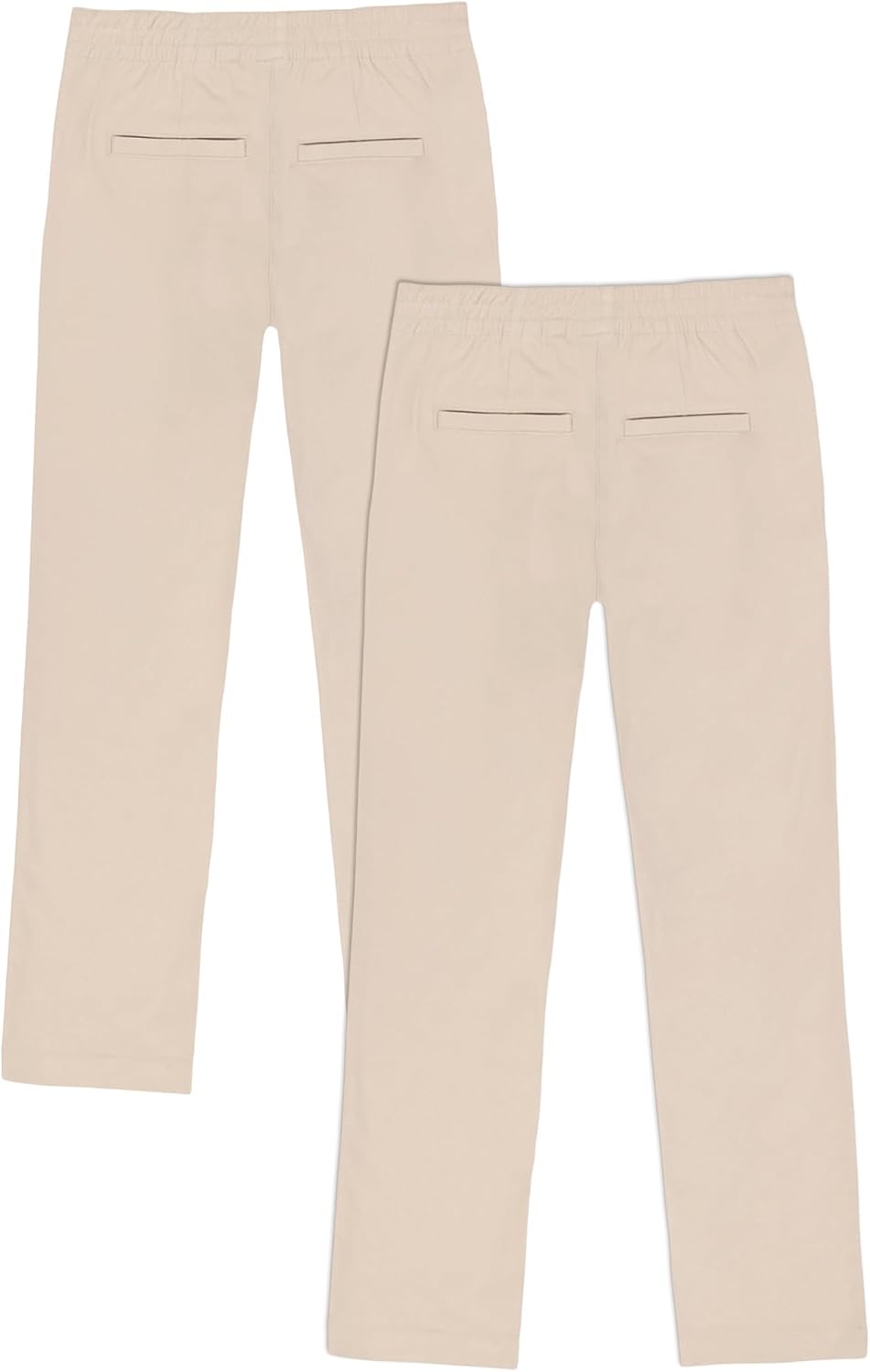 Girls' School Uniform Pull on Stretch Twill Pant, Straight Leg, Multipack