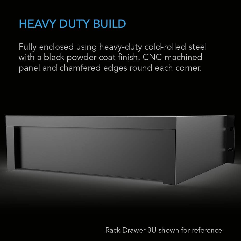 AC Infinity Rack Mount Drawer 2U, Locking Storage for 19" Server & AV Racks