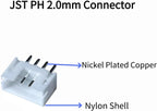 JST PH 2.0mm Connector Assortment Kit, 2.0mm Pitch Male and Female Housing Adapter Plug Terminal (PH2.0 450pcs)