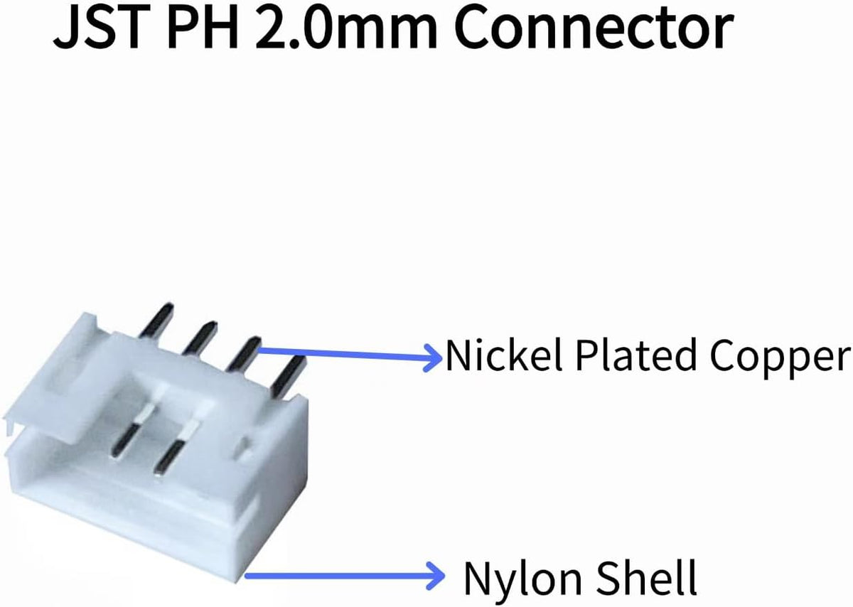 JST PH 2.0mm Connector Assortment Kit, 2.0mm Pitch Male and Female Housing Adapter Plug Terminal (PH2.0 450pcs)