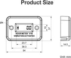 AIMILAR Vibration Hour Meter Gauge for Engine, Generator & Lawn Mower