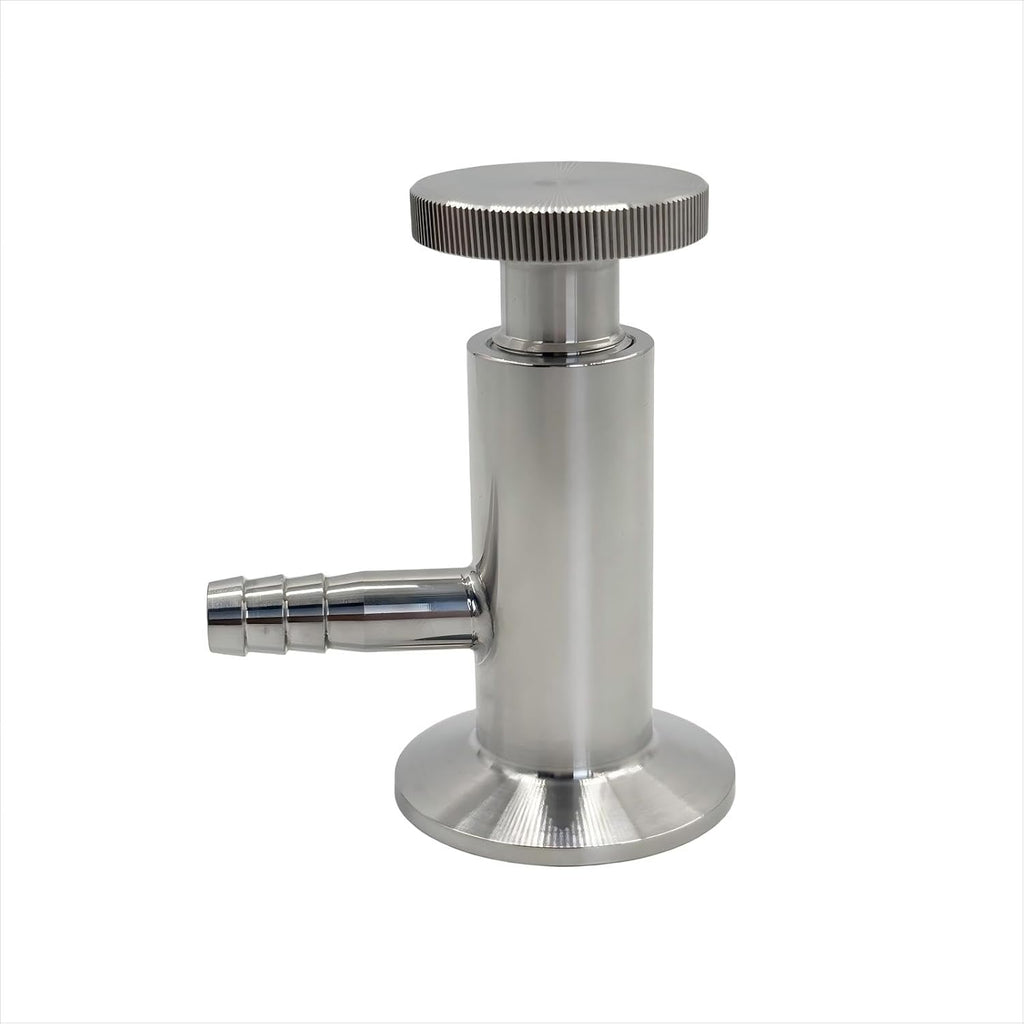 Sanitary 1.5" Tri Clamp Sample Valve, 1/2 inch Barb O.D