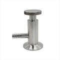 Sanitary 1.5" Tri Clamp Sample Valve, 1/2 inch Barb O.D