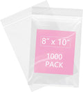 1000 Pcs- 8" x 10" Reclosable Plastic Zip Poly Bags