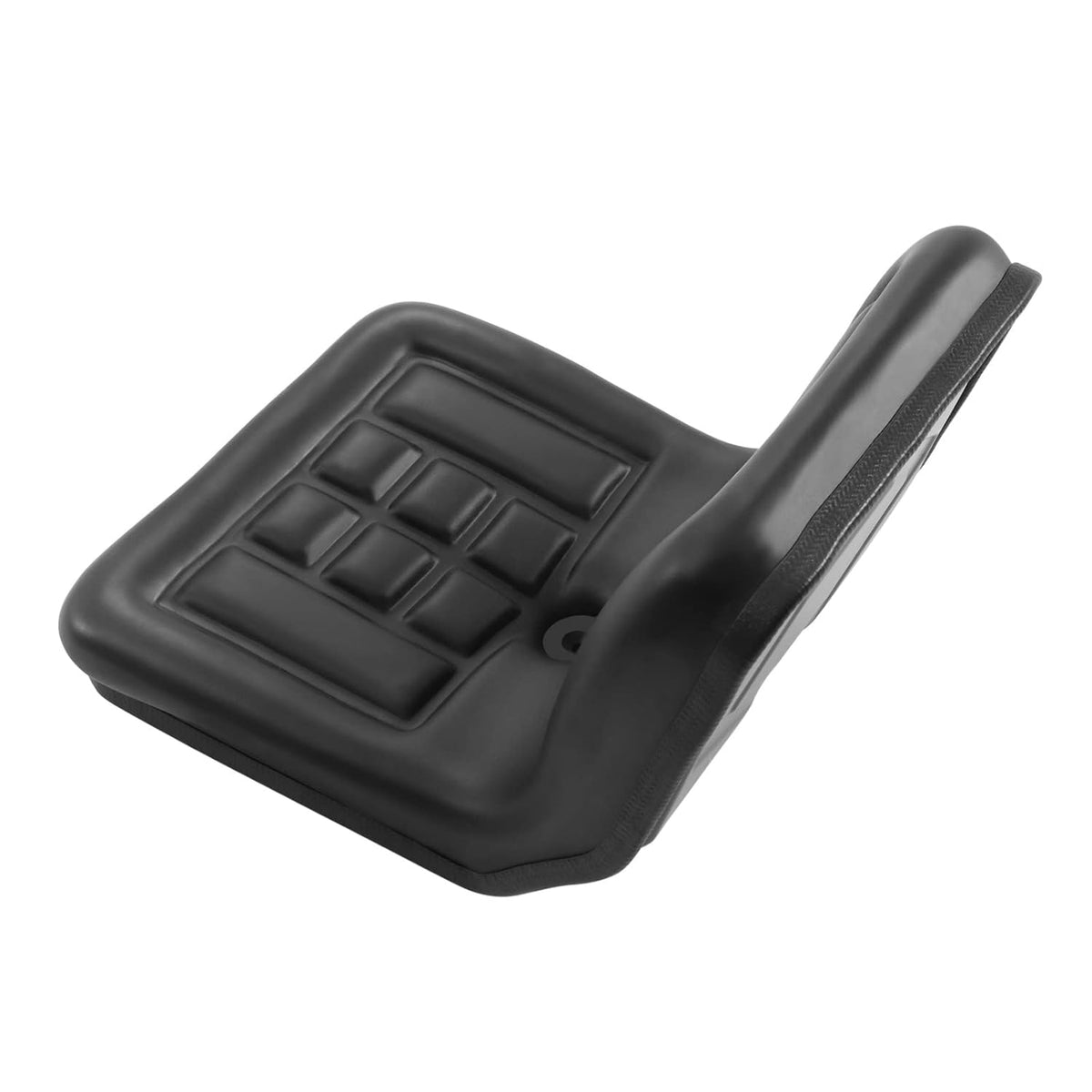 Universal Lawn Tractor Seat Replacement - Compact High Back Mower Seat with Adjustable Position and Central Drain