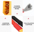 5 Pairs XT60 Connector with Silicon Wire, XT60 Plug Female and Male Wire for RC Lipo Battery Cable Drone (12AWG Wire)