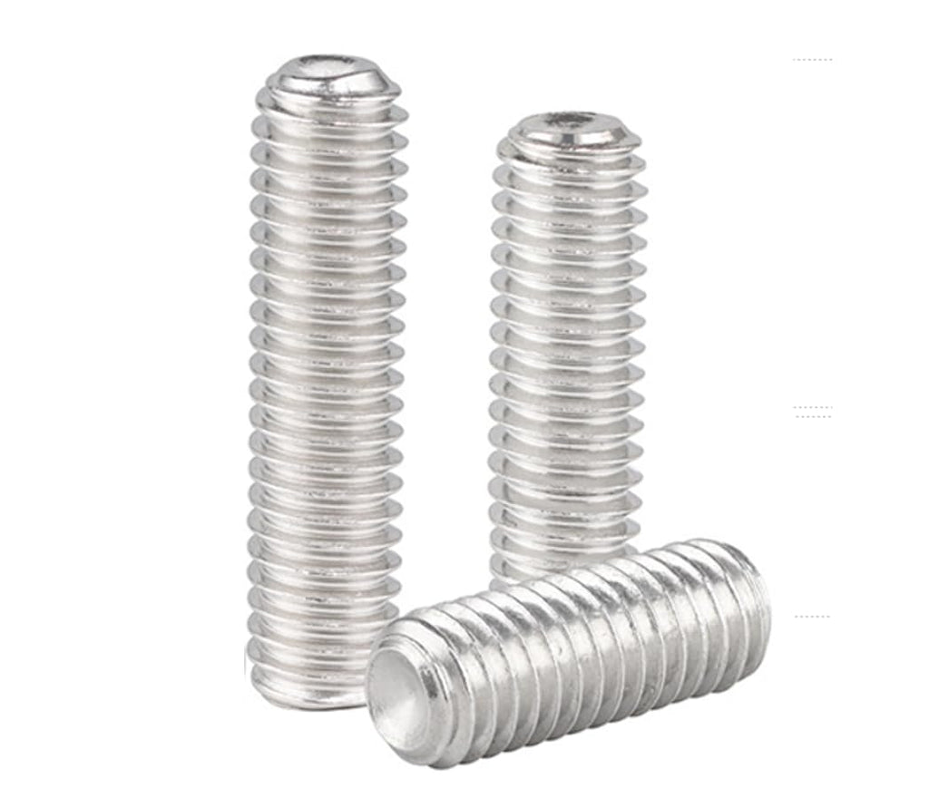 6Pcs M12-1.75 x 16mm Hex Socket Set Grub Screws,Headless Cup Point,Flat Point Grub Bolt,Internal Hex Drive,304 Stainless Steel,Headless Concave End,Metric External Thread,for Towel Rack Door Knob