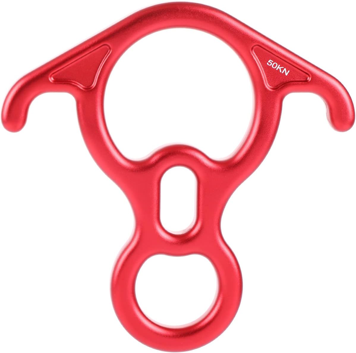 Terminal 8 Descender, Rescue Figure 8 Descender with Lock Off Ears, 50KN Aluminum Alloy Bent-Ear Descender for