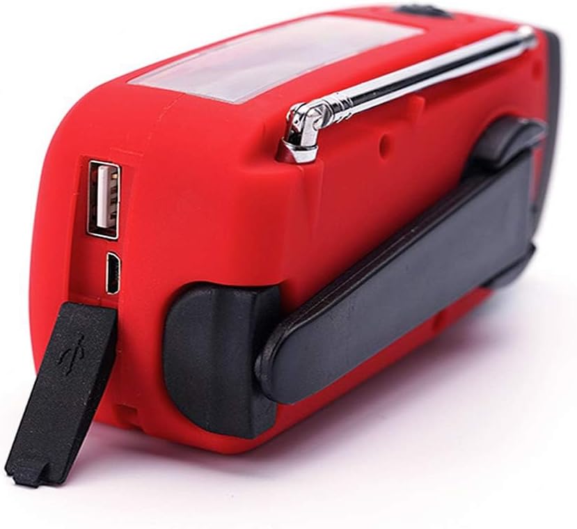 FM/AM/NOAA Weather Radio Hand Crank Self Powered Solar Portable Mini Emergency Survival Radios with 3 LED Super