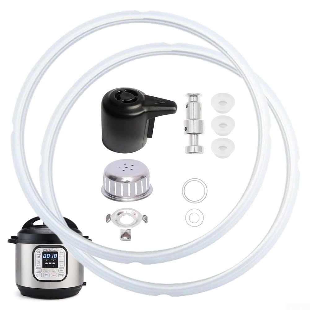 Pressure Cooker Sealing Ring Replacement, Steam Release Handle Gasket Set, Silicone Float Valve Kit for Safe Cooking, 11 Pieces
