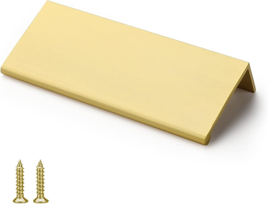 30 Pack 3" Cabinet Pulls Brushed Brass Finger Pulls for Cabinets