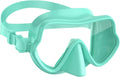 WSTOO Frameless Swim Goggles with Nose Cover for Adults, Panoramic Anti-Glare & Anti-Fog Tempered Glass Lenses, and