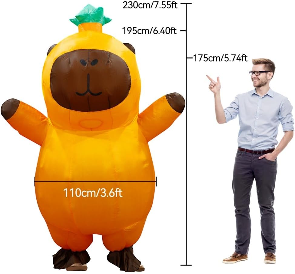 Capybara Inflatable Costume Adult, Funny Inflatable Costumes Blow up Suit Costumes for Adult,Party Cosplay Halloween