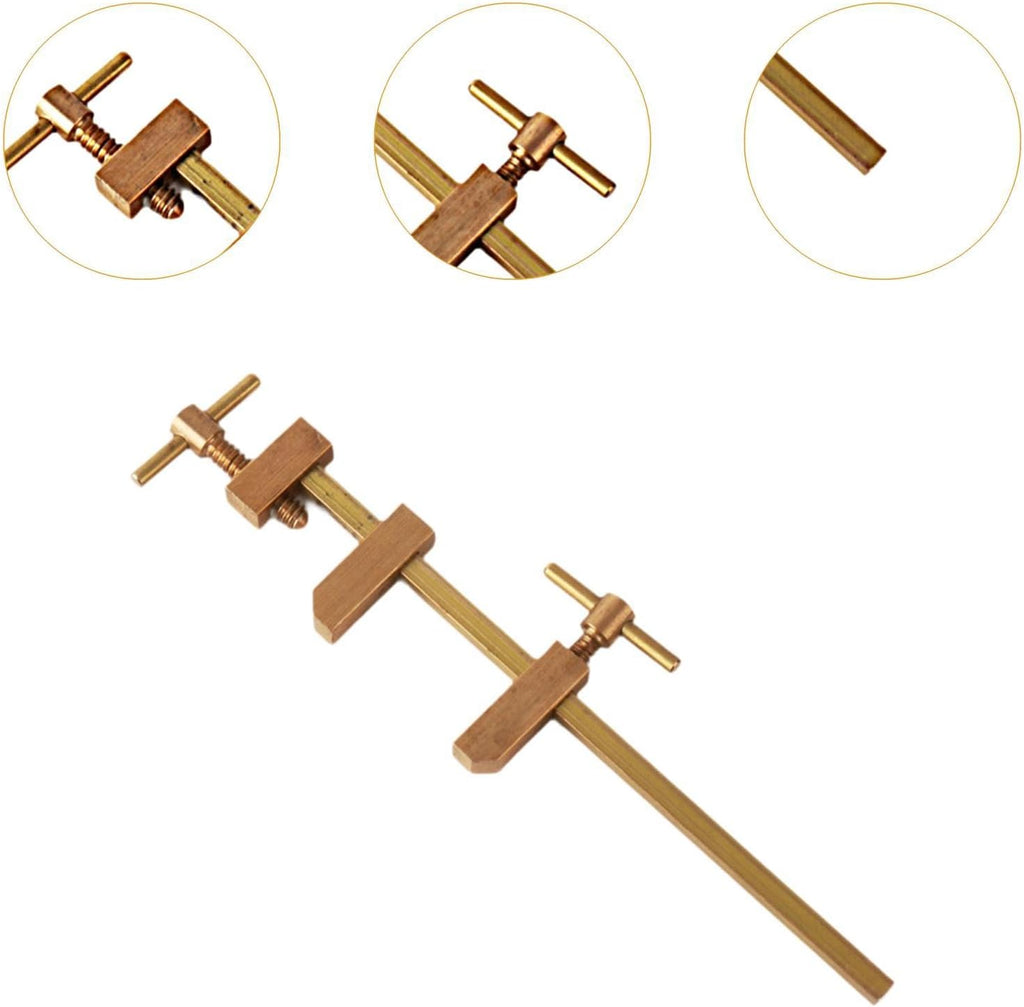 F Clamp Parallel Clamp Tool Quick Clip with Knurled Tightening Screw Miniature Adjustable Jaw Japanese Wood Clamp Bar