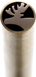Mosaic Pin - (0.375 (3/8) Inch Diameter) - (Moose) - (MP-1013BB-375) - (Brass Outer)(Brass Inner) - Decorative Knife