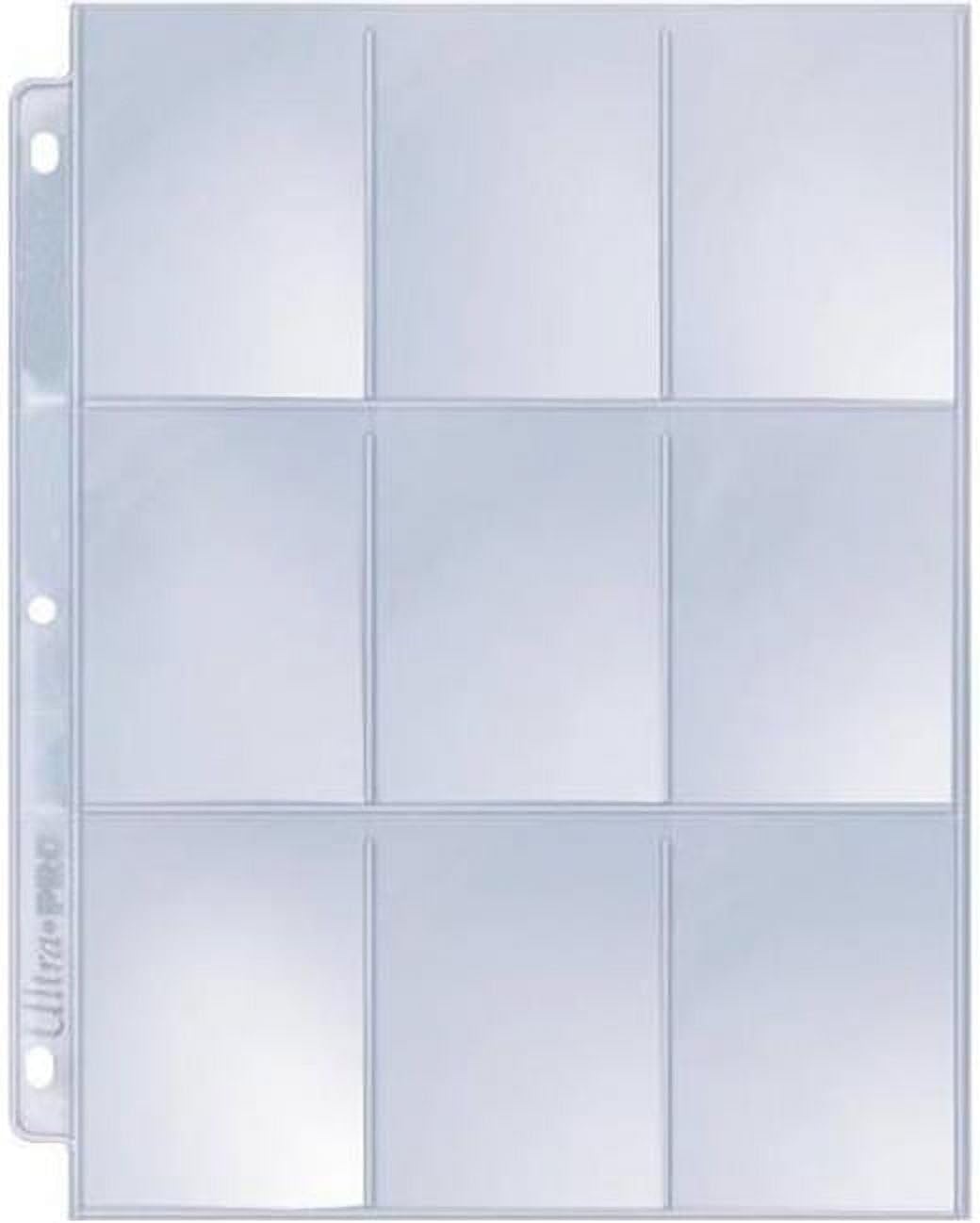 Card Pages for Binders – 9 Pocket Trading Card Binder Pages – Silver Series for Trading Cards & Collectibles –