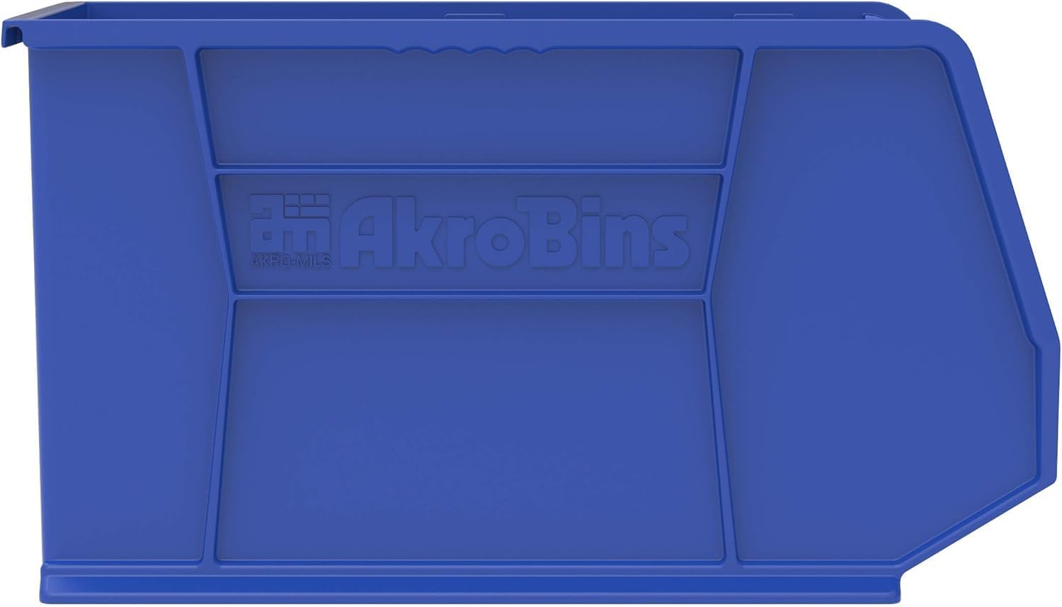 30260 AkroBins Plastic Storage Bins, 18"x11"x10", Blue, 6-Pack | Space-Saving Stackable Bins for Garage, Pantry