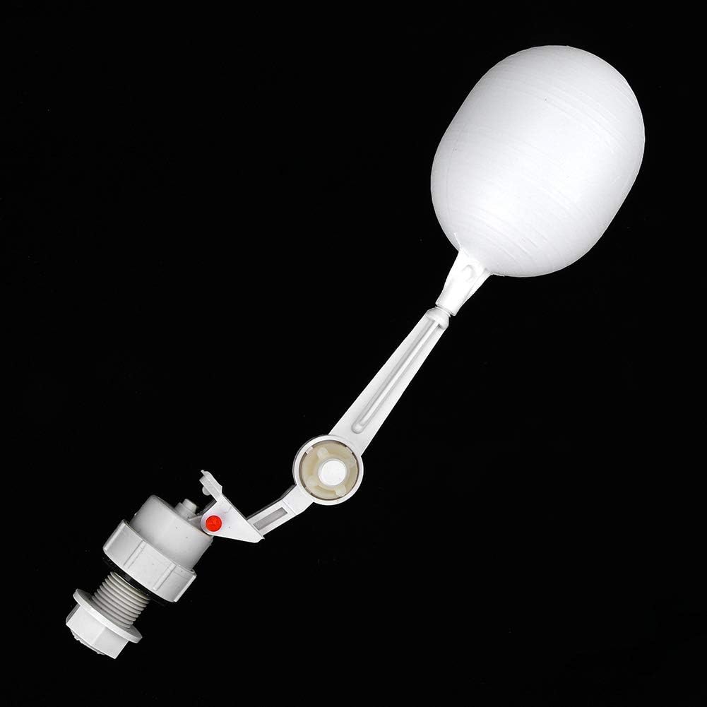 Plastic Float Valve 2 Pack Auto Fill Shut Off Valve for Livestock Water Tank Trough, with Thicken Float Adjustable
