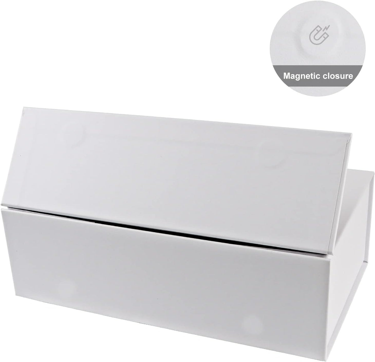 White Gift Box 12" x 6" x 4", Magnetic Closure Lid Gift Boxes for Presents