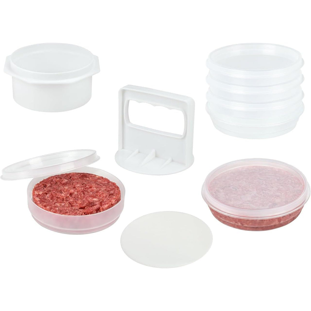 Hamburger Press Patty Maker Set 4 in 1 - Burger Patty Maker, Shaper for BBQ
