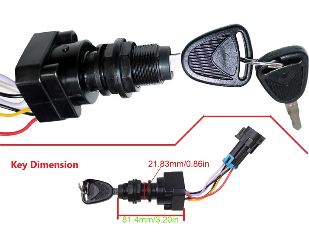 87-893353A03 Ignition Key Switch for Mercury Force Outboard Engine 4 Position