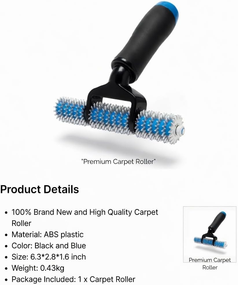 Carpet Seam Roller 6.25 Inch Wide, 19 Star Wheel Teeth - ZY494