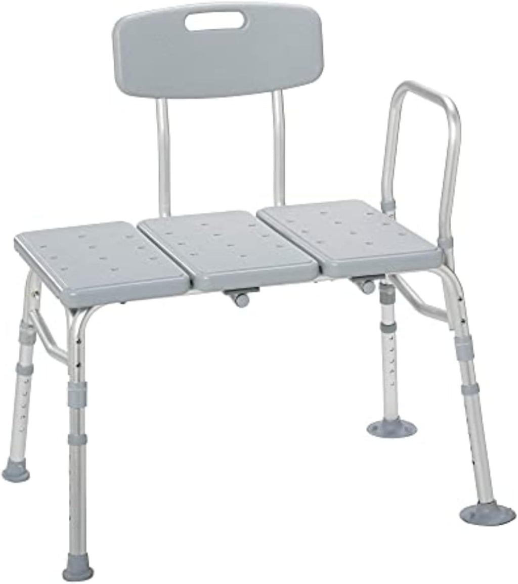 Tub Transfer Bench for Bathtub - Safer, Independent Bathing Aid - Height Adjustable Bench - Sturdy Aluminum