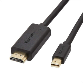 Mini DisplayPort to HDMI Cable for MacBook Air/Pro, 1080p, Gold-Plated Plugs, 6 Foot, Black