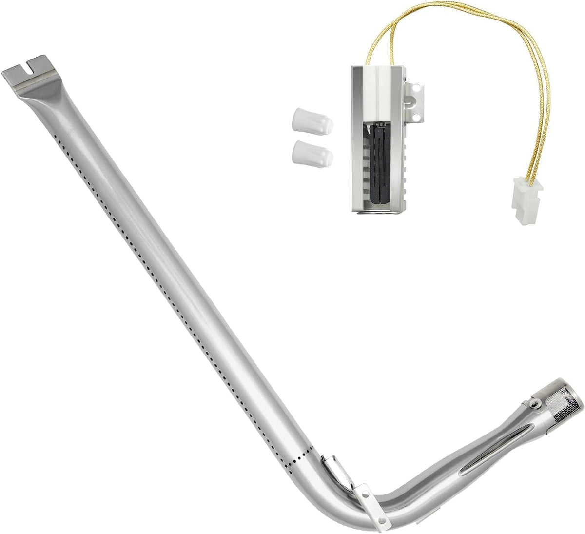 DG62 00066A Oven Burner Tube with DG94 00520A Igniter Replacement Part for Samsung Oven Bake Burner Parts for Models FX5, FX7, NX58M, NX58K, NX58J, NX58H, NX58F