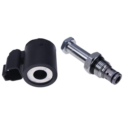 RONGPAS Solenoid Valve 87701329 compatible with New.Holland B110B B110C B90B B95B B95BLR B95BTC B95C B95CLR B95CTC U80C Case 570N EP 570NXT 580M 580N 580N EP 580SM 580SN 586H 588H 590SM 590SM+ 590SN