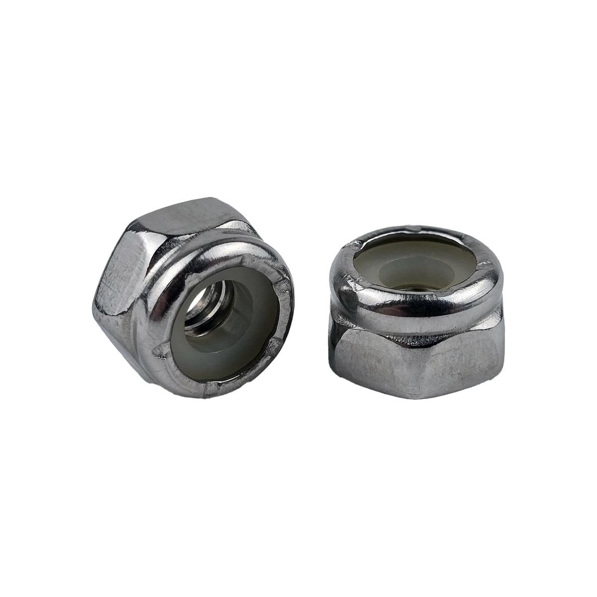 #10-24 Nylon Insert Locknuts 304 Stainless Steel - Pack of 25