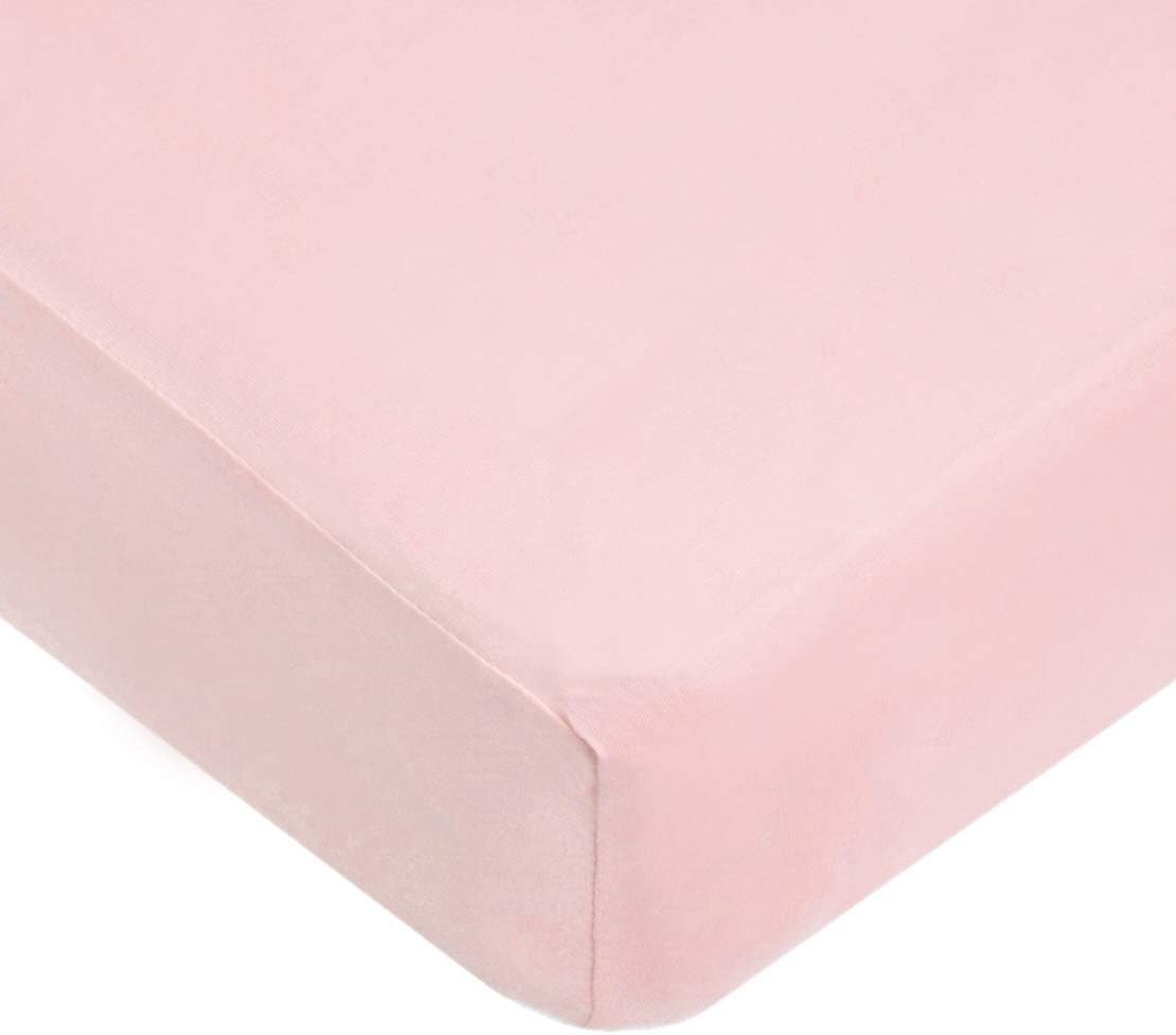 100% Natural Cotton Fitted Crib Sheet 52" x 28" - Soft, Breathable, Hypoallergenic & Gentle Toddler Bed Sheet, Baby