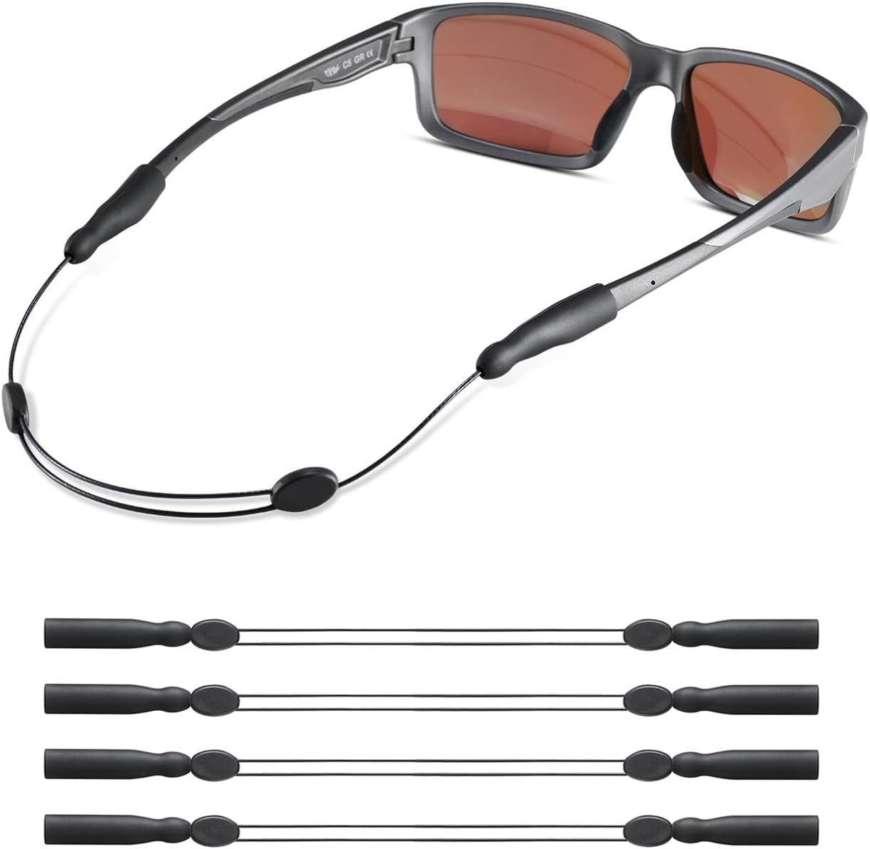 Glasses Strap -No Tail Adjustable Sunglasses Strap, Eyeglasses Strap, Cable Straps, Eye Glasses Holders Around Neck