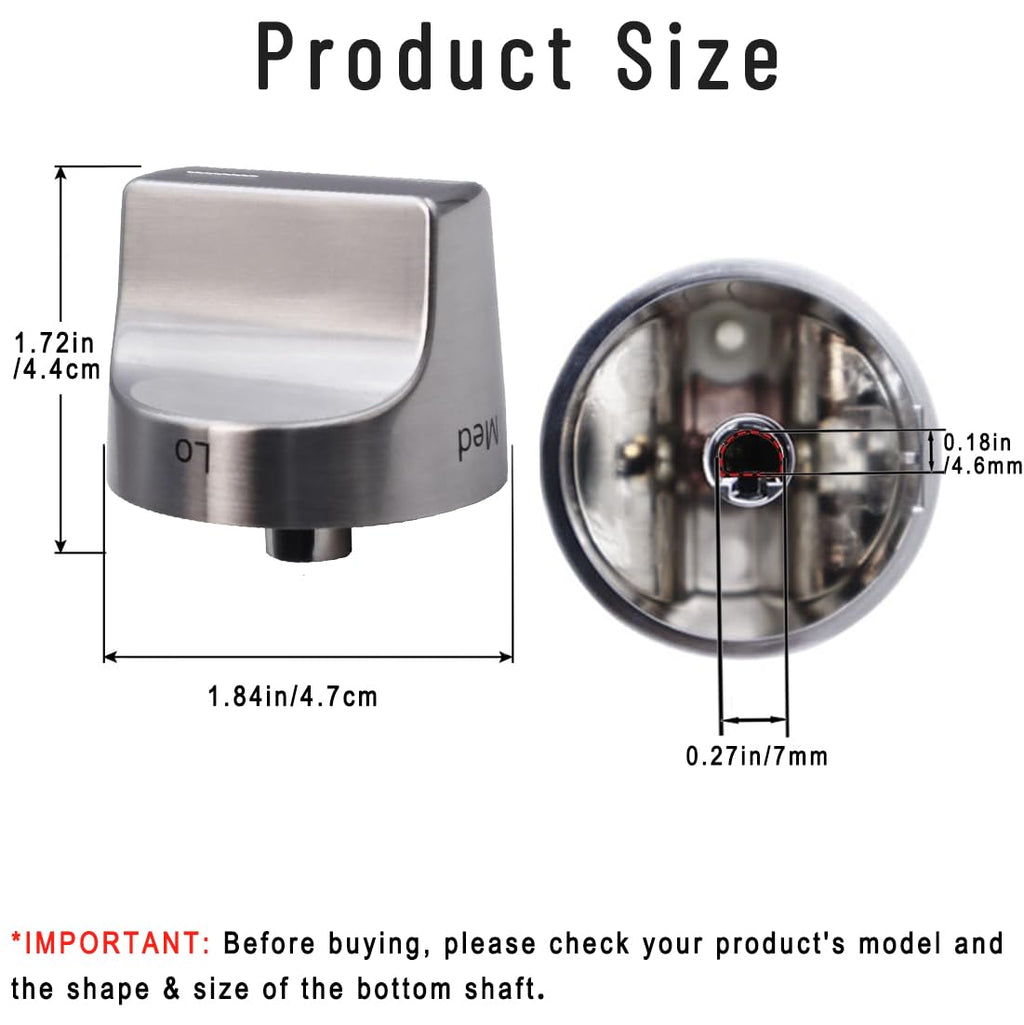 Stove Oven Knobs Replacements for Whirlpool Gas Range, 2 Pack