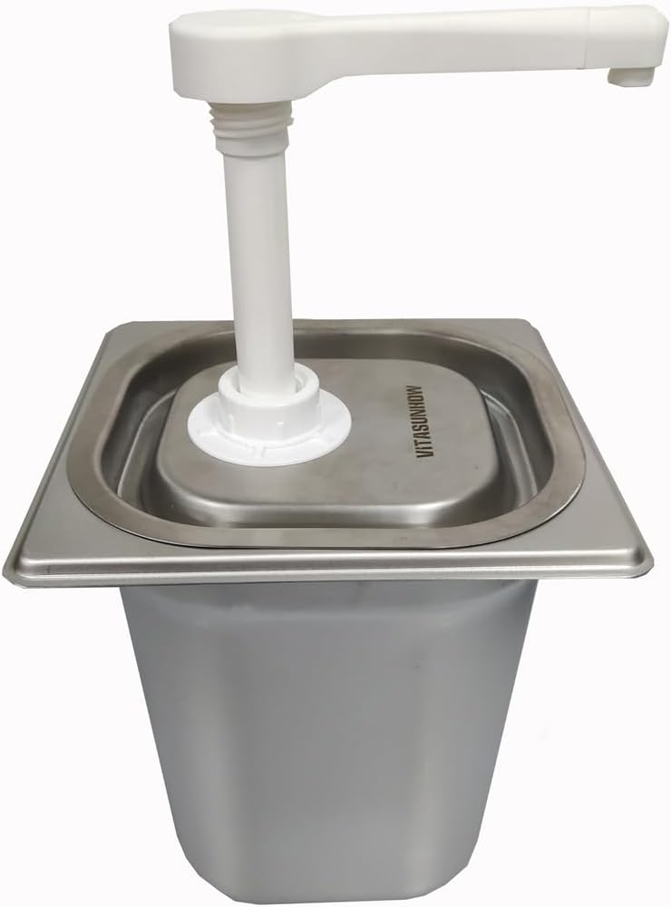 Condiment Pump Station, Sauce Dispenser Pump Seasoning Condiment Squeeze Pump Container with Base Removable Tanks,for